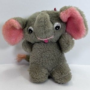 Vintage Rushton 7" Plush Elephant Very Rare